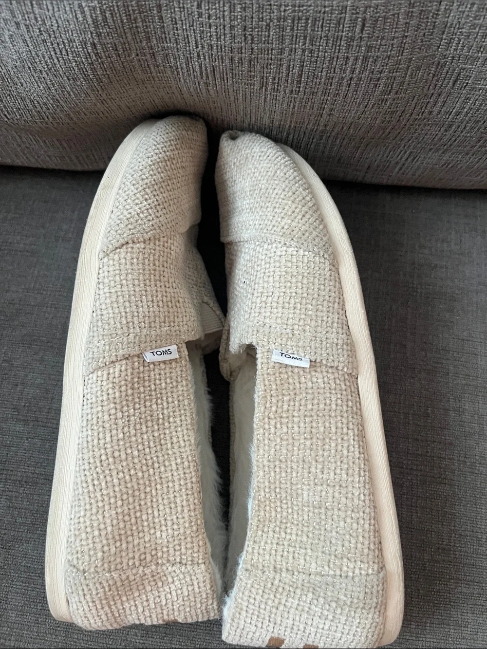 Toms Alpargara Women's Slip-On Flats Loafers in Light Beige Size 7 excellent